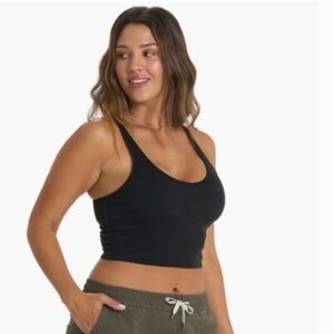 Vuori Halo Performance Crop Light Heather Green NWOT